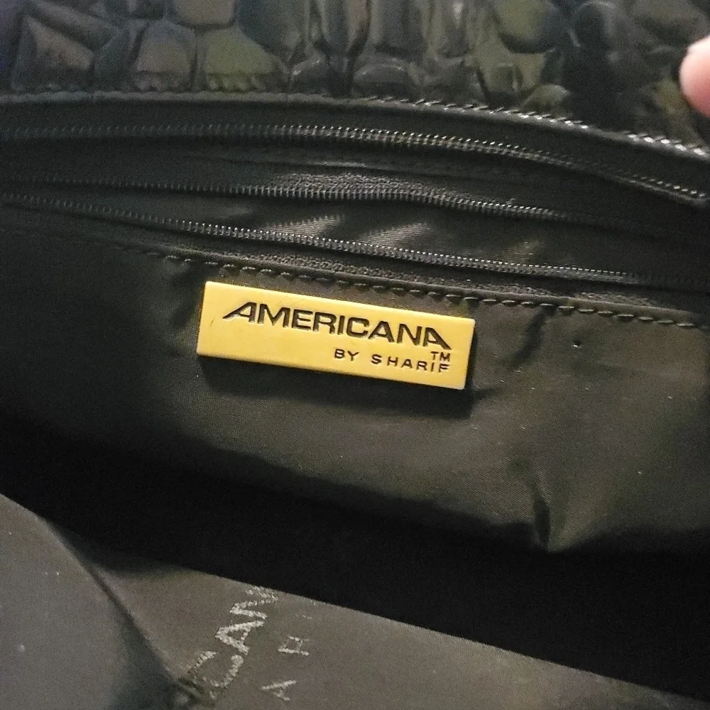 Americana by Sharif Black Crossbody, Classic, Business Casual
